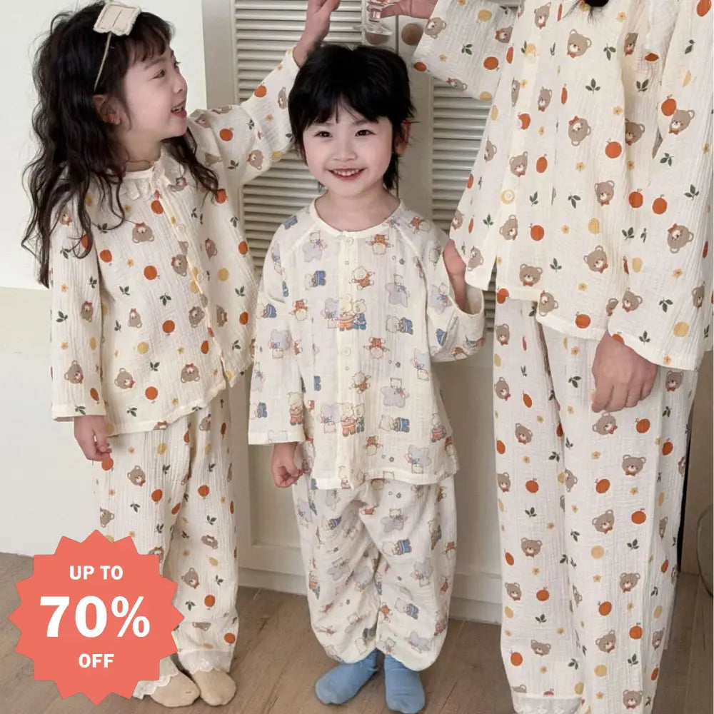 多色展開 花柄 パジャマセット キッズ 長袖 ゆったりシルエット 親子で揃えたい 優しいふんわり感 人気シリーズ ルームウェア 春 新入荷 ID4007 ベビー＆キッズ＞キッズ