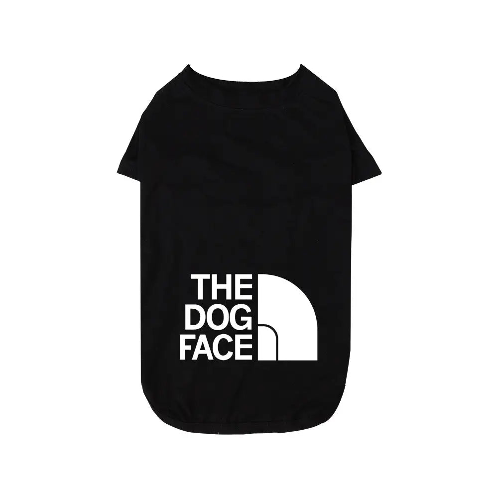 ID677 多色展開 the dog face Tシャツ 小型・中型犬・大型犬対応 男の子 女の子 かわいい ペット服 春服・夏服にも お揃いOK おしゃれ ブラック① / XS ペット用品＞ウェア