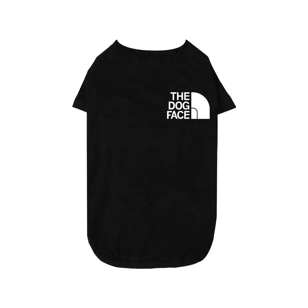ID677 多色展開 the dog face Tシャツ 小型・中型犬・大型犬対応 男の子 女の子 かわいい ペット服 春服・夏服にも お揃いOK おしゃれ ブラック② / XS ペット用品＞ウェア