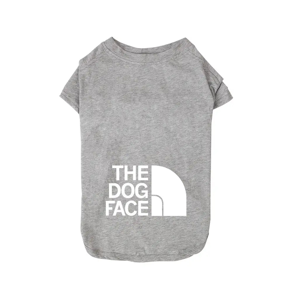 ID677 多色展開 the dog face Tシャツ 小型・中型犬・大型犬対応 男の子 女の子 かわいい ペット服 春服・夏服にも お揃いOK おしゃれ グレー① / XS ペット用品＞ウェア