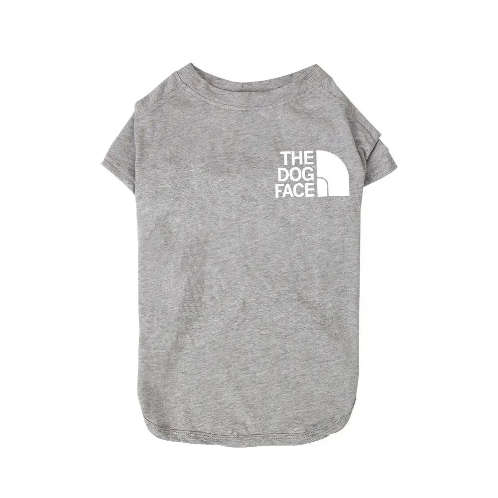 ID677 多色展開 the dog face Tシャツ 小型・中型犬・大型犬対応 男の子 女の子 かわいい ペット服 春服・夏服にも お揃いOK おしゃれ グレー③ / XS ペット用品＞ウェア