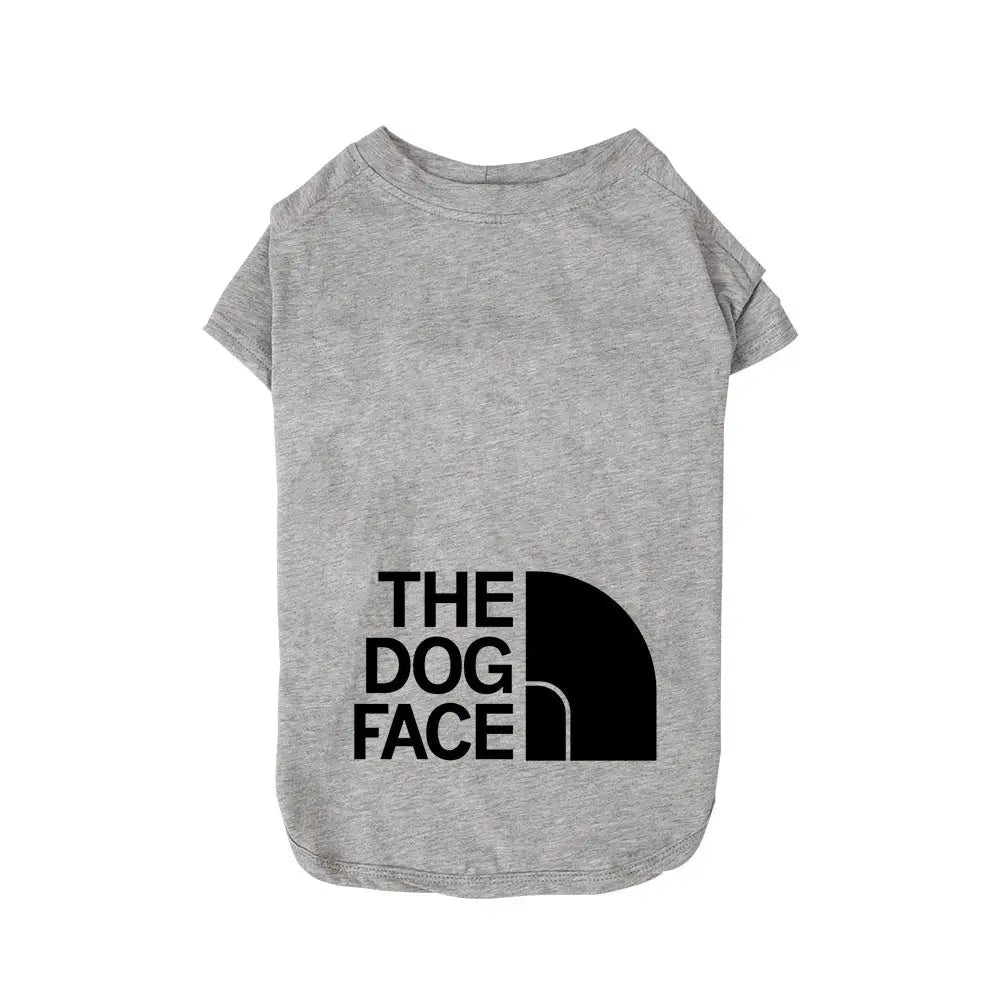 ID677 多色展開 the dog face Tシャツ 小型・中型犬・大型犬対応 男の子 女の子 かわいい ペット服 春服・夏服にも お揃いOK おしゃれ グレー② / XS ペット用品＞ウェア