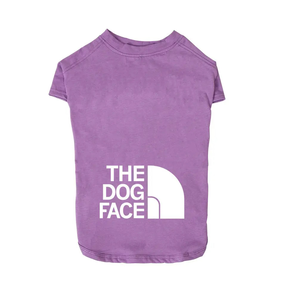 ID677 多色展開 the dog face Tシャツ 小型・中型犬・大型犬対応 男の子 女の子 かわいい ペット服 春服・夏服にも お揃いOK おしゃれ パープル① / XS ペット用品＞ウェア