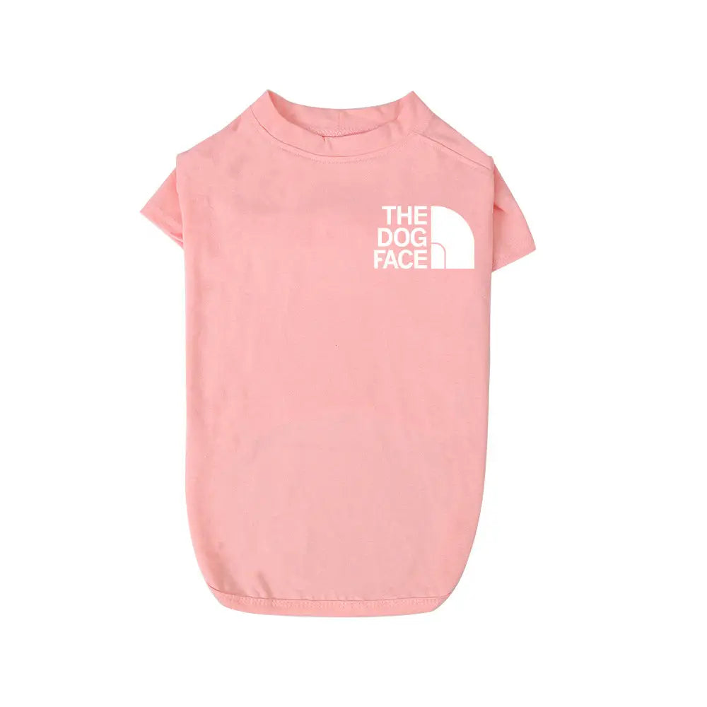 ID677 多色展開 the dog face Tシャツ 小型・中型犬・大型犬対応 男の子 女の子 かわいい ペット服 春服・夏服にも お揃いOK おしゃれ ピンク② / XS ペット用品＞ウェア