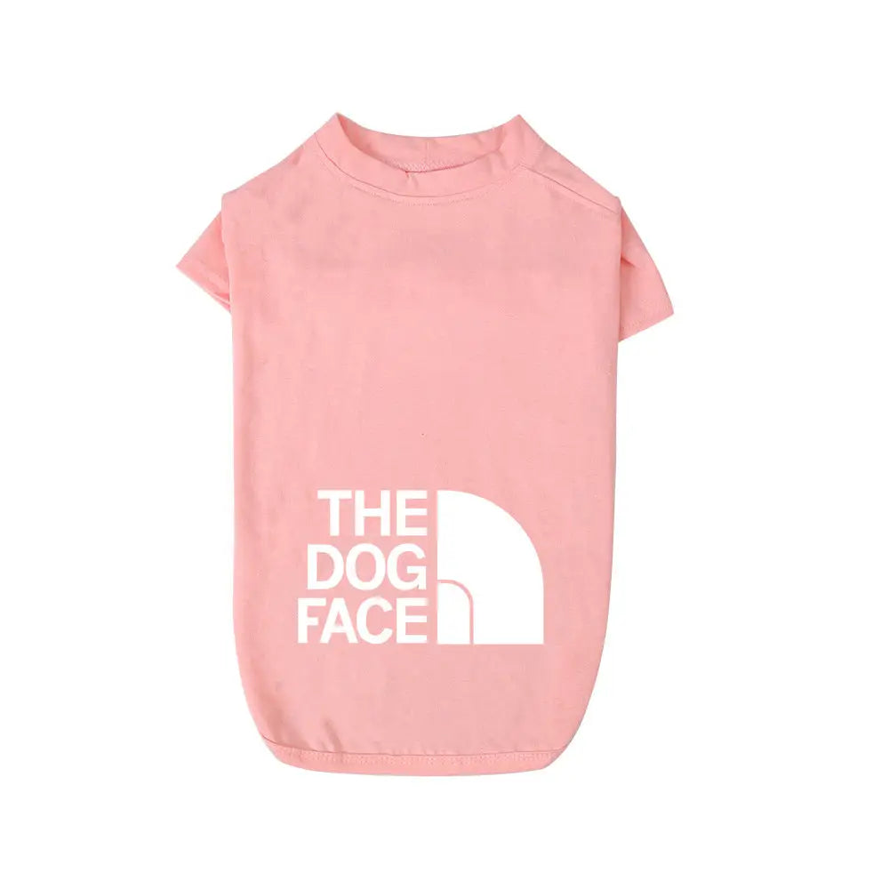 ID677 多色展開 the dog face Tシャツ 小型・中型犬・大型犬対応 男の子 女の子 かわいい ペット服 春服・夏服にも お揃いOK おしゃれ ピンク① / XS ペット用品＞ウェア