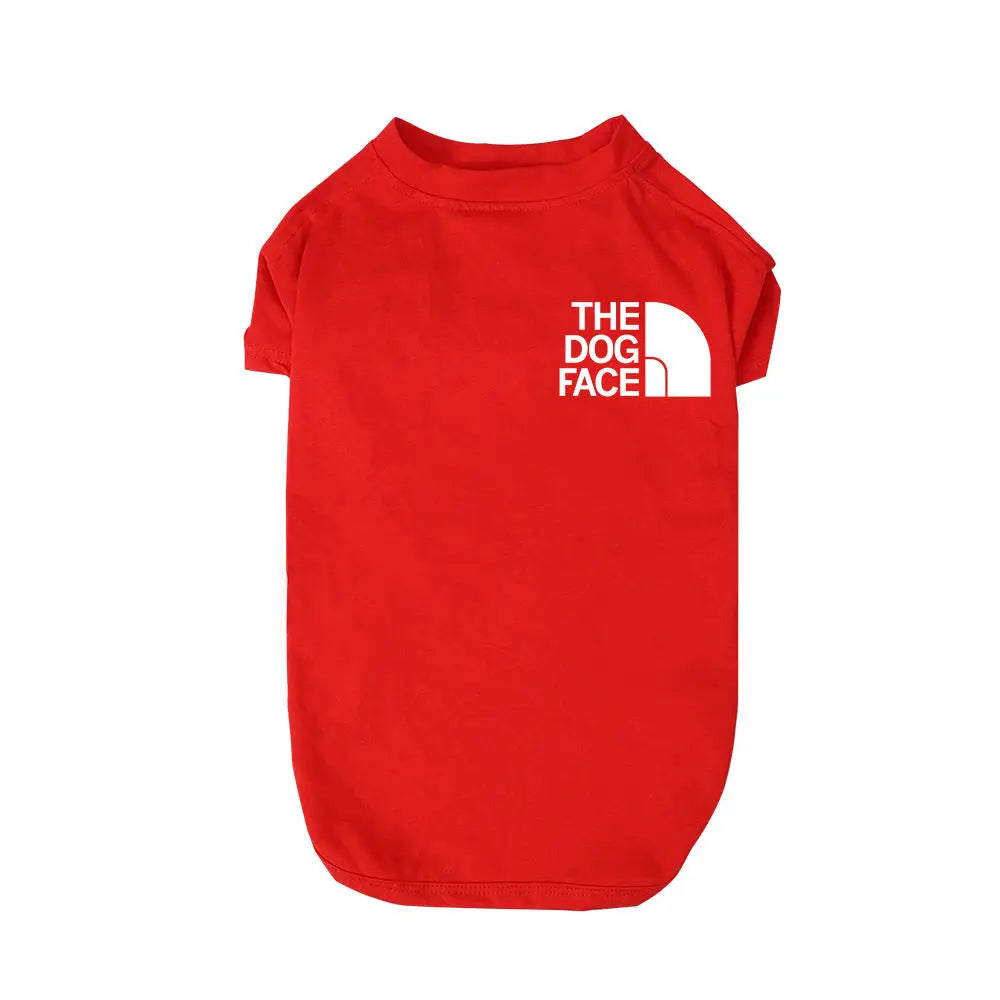 ID677 多色展開 the dog face Tシャツ 小型・中型犬・大型犬対応 男の子 女の子 かわいい ペット服 春服・夏服にも お揃いOK おしゃれ レッド② / XS ペット用品＞ウェア