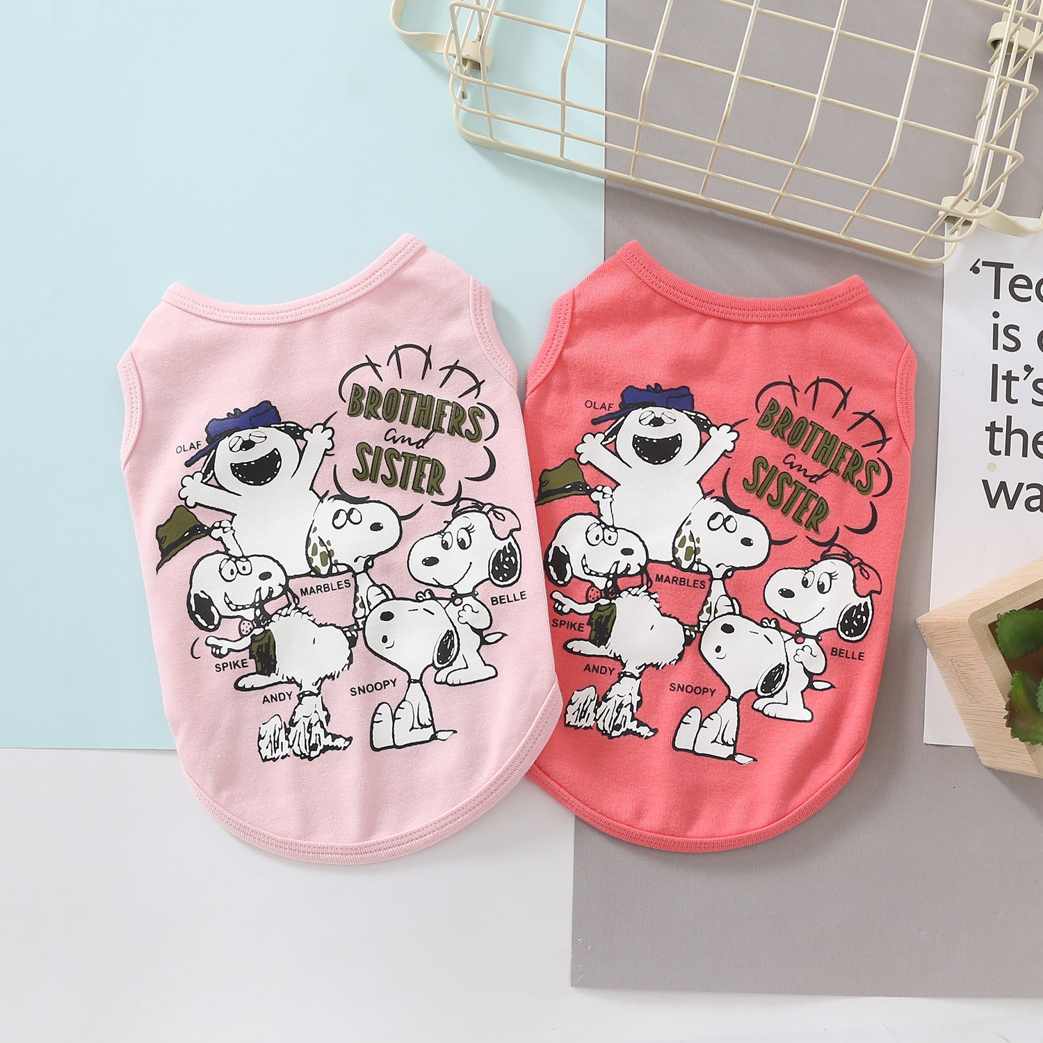 ピンク 犬服 春服 つなぎ服 カバーオール 快適かわいい おしゃれなペット服 グッドシリーズ服ー スヌーピー柄 中型犬 小型犬 大型犬 大きいサイズあり ID4214