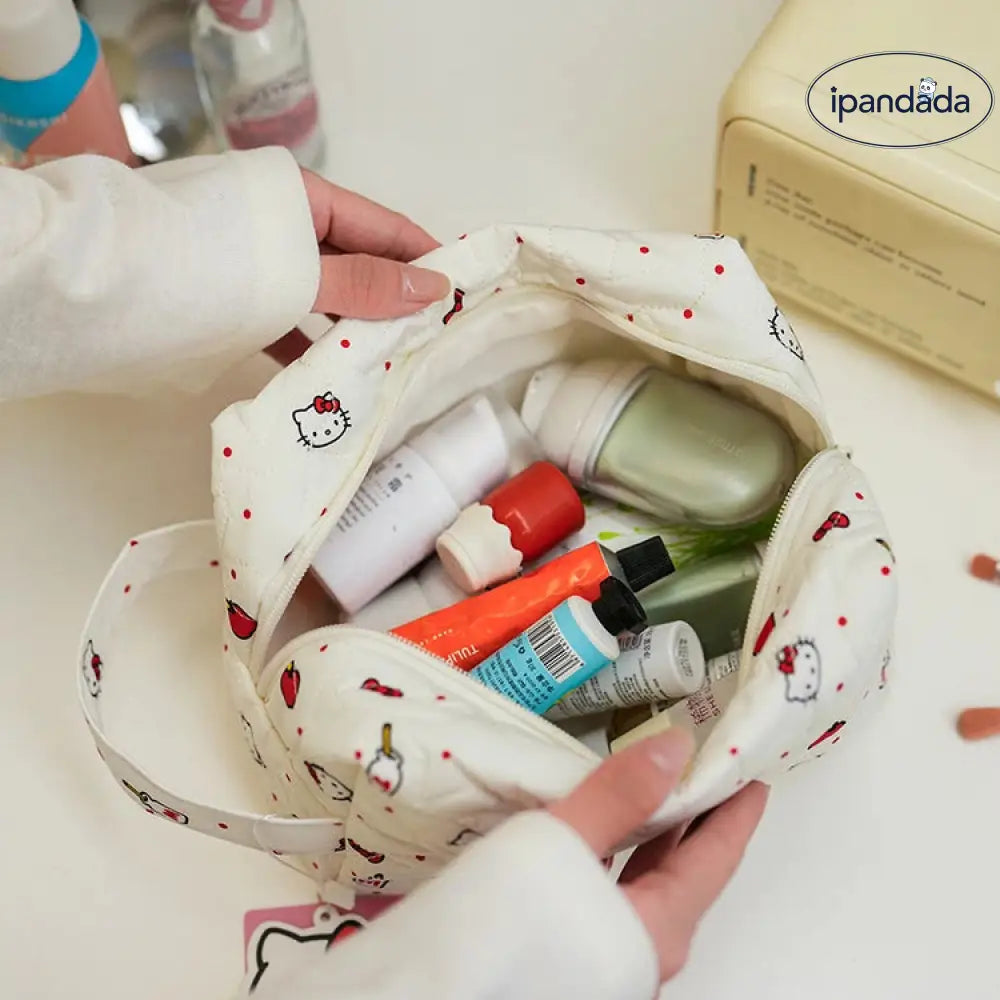 ファッショナブル 便利 ハンドバッグ ハローキティ メイクポーチ かわいい トラベル収納バッグ 大容量 ID3596