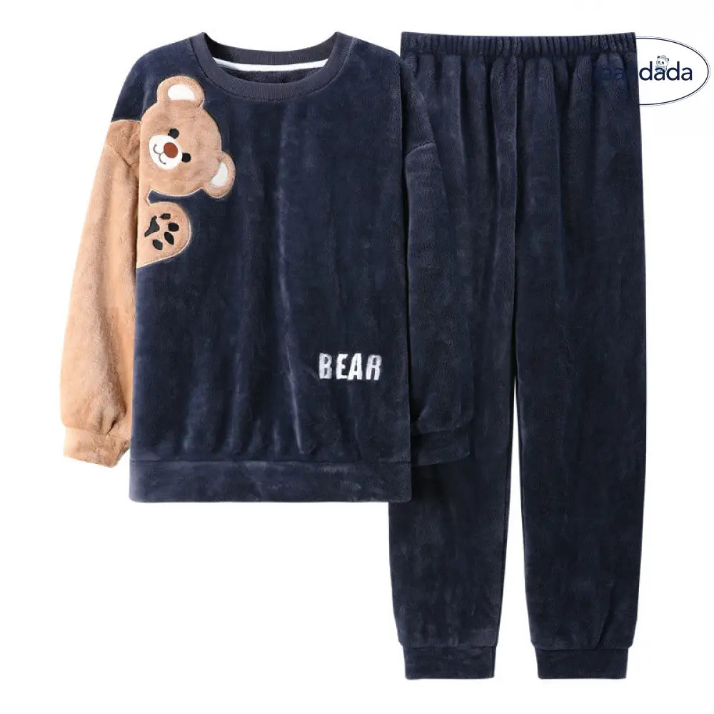 フリース カップル パーカー パジャマ 厚手 保温 フランネル カップル 可愛い カートゥーン 男女 ルームウェア ID2688