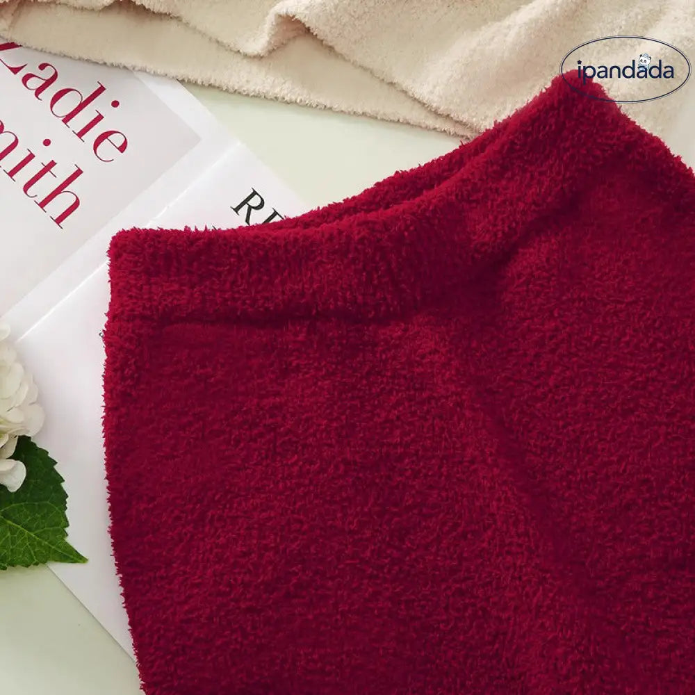 フリース パジャマ レディース 秋冬 シイタケ 加フリース 加厚 保温 カジュアル プルオーバー コーラル フリース ルームウェア セット ID2909