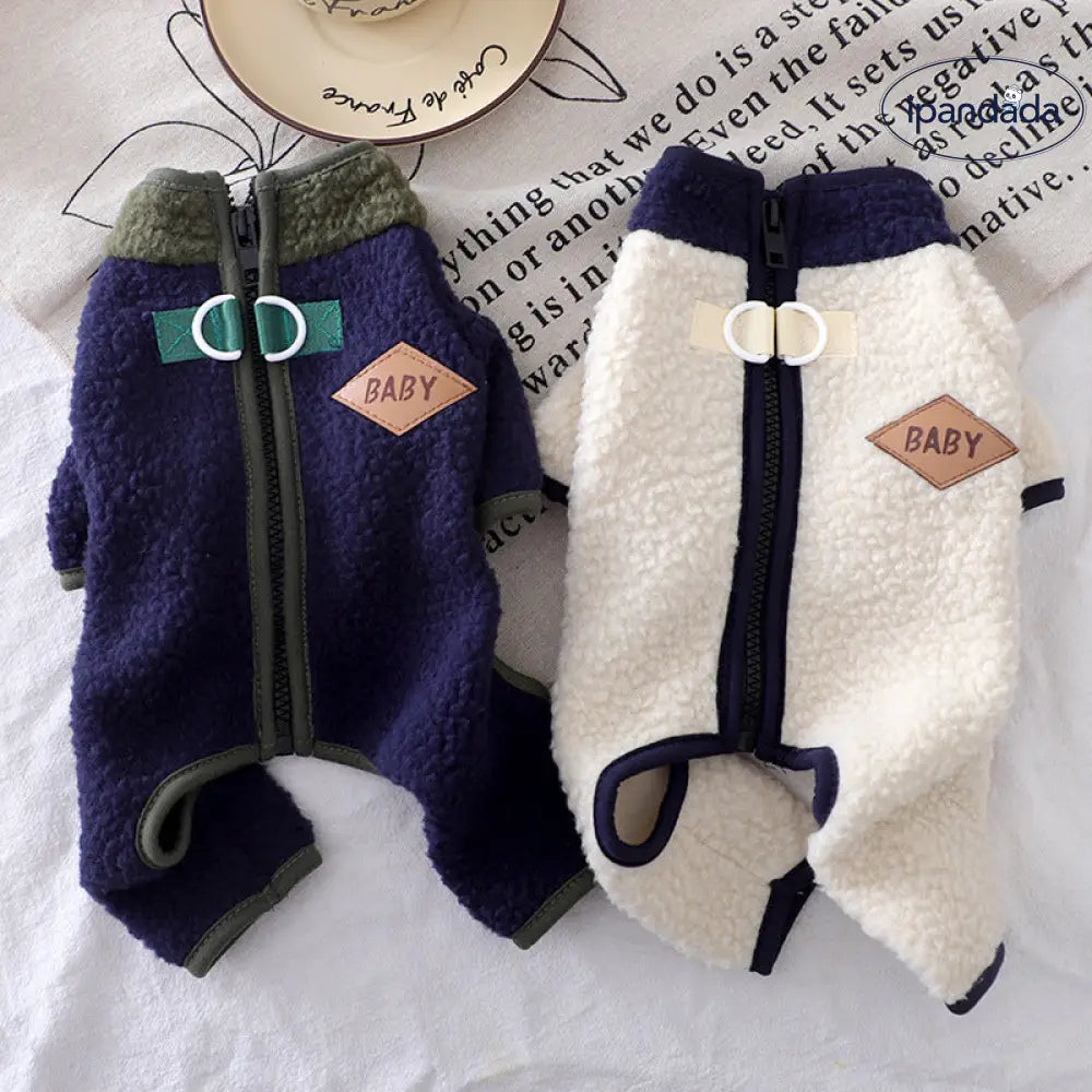 フリース ペット服 秋冬用 犬の服 ジップアップ 毛が抜けにくい テディ ベア ビション ID3000
