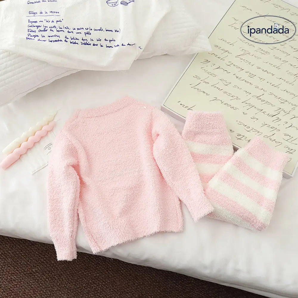 フリース 子供 パジャマ 新作 女の子 ベビー 秋冬 加厚 保温 セット 女の子 キャラクター ルームウェア ID2922