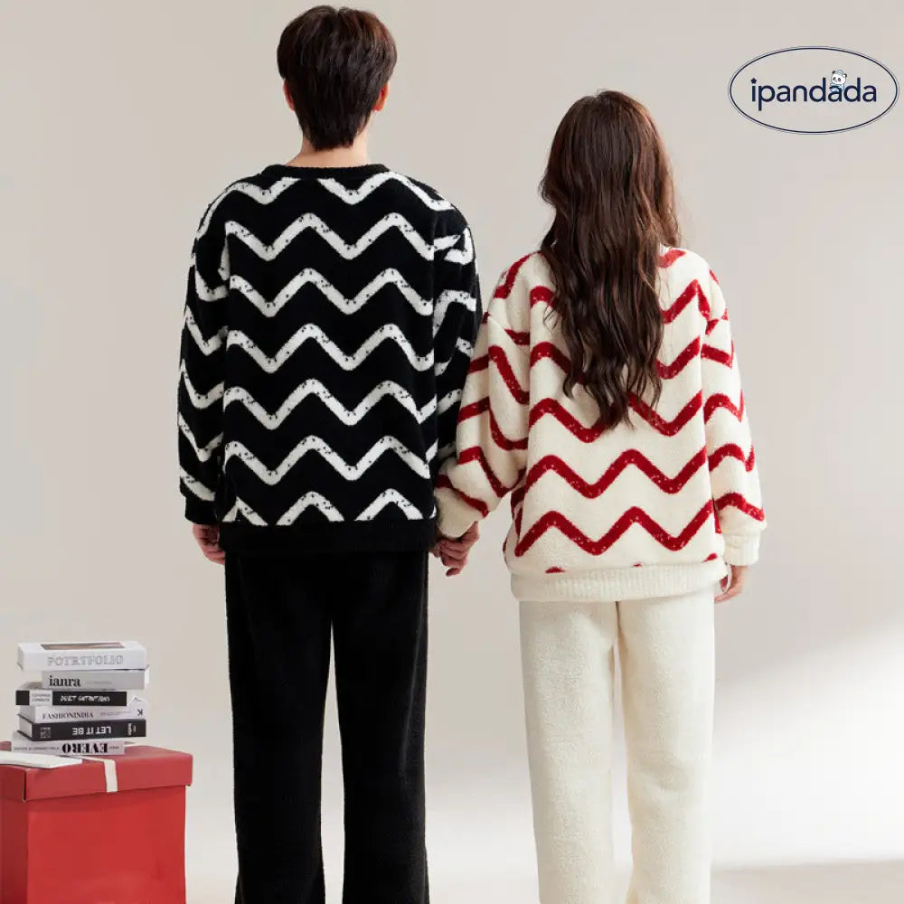 フリース 冬用 パジャマ レディース 厚手 保温 カップル用 コーラルフリース 長袖 秋冬 部屋着 セット ID2538