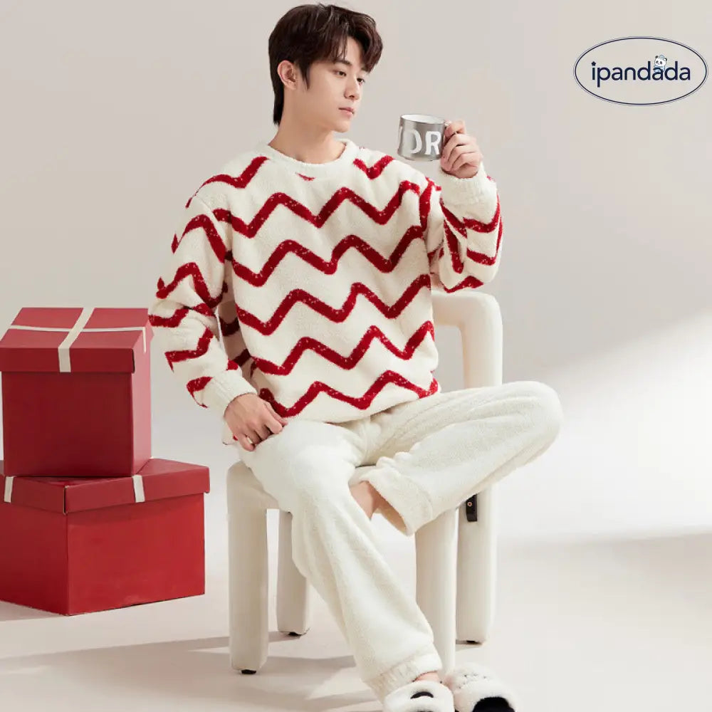 フリース 冬用 パジャマ レディース 厚手 保温 カップル用 コーラルフリース 長袖 秋冬 部屋着 セット ID2538