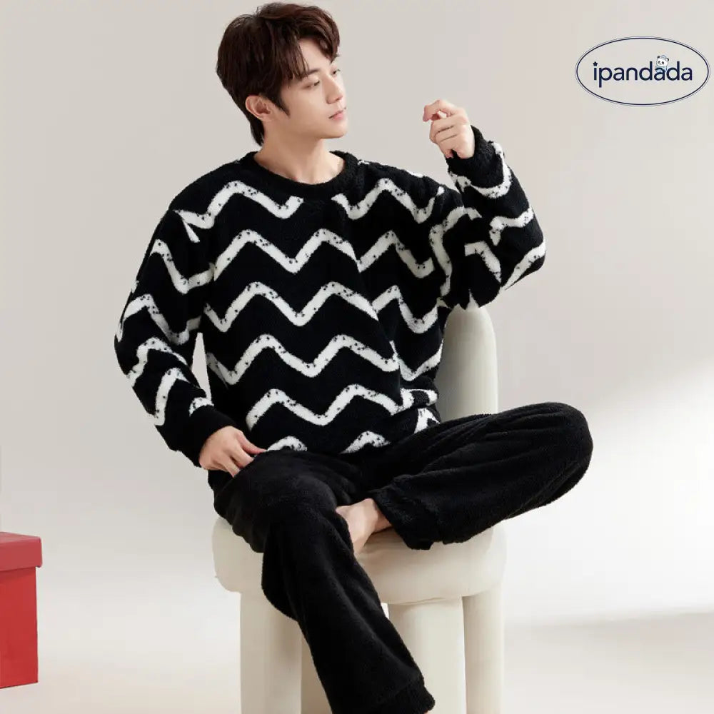 フリース 冬用 パジャマ レディース 厚手 保温 カップル用 コーラルフリース 長袖 秋冬 部屋着 セット ID2538