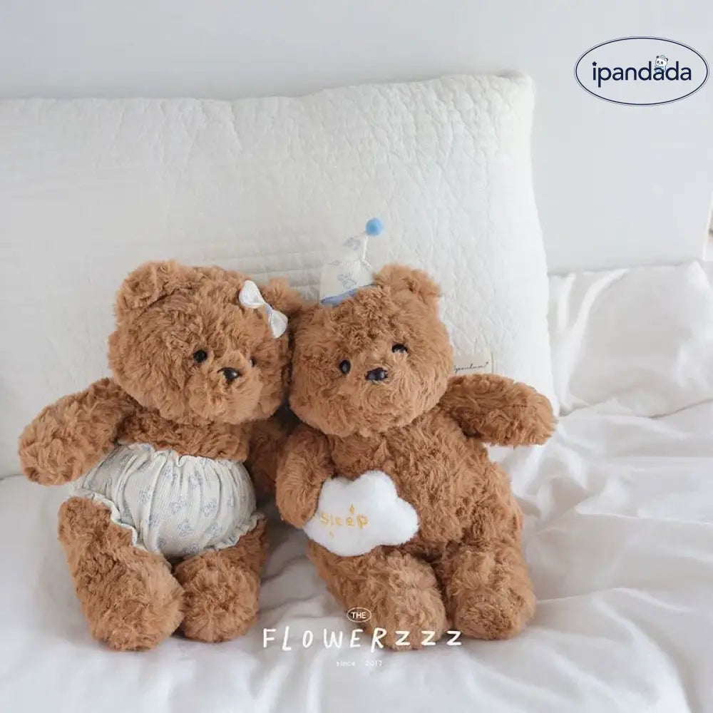 ふわふわ おやすみ くま ぬいぐるみ かわいい 柔らかい テディベア 毛布玩具 お誕生日プレゼント ID2850
