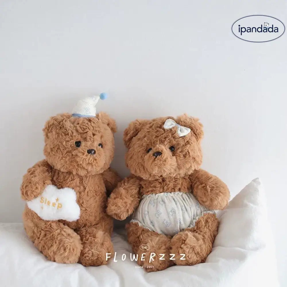 ふわふわ おやすみ くま ぬいぐるみ かわいい もこもこ 柔らかい テディベア 毛布玩具 お誕生日 プレゼント ID2850 – ipandada, image size:1000x1000
