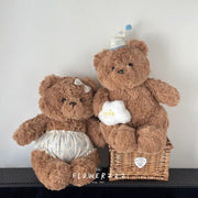 ふわふわ おやすみ くま ぬいぐるみ かわいい 柔らかい テディベア 毛布玩具 お誕生日プレゼント ID2850