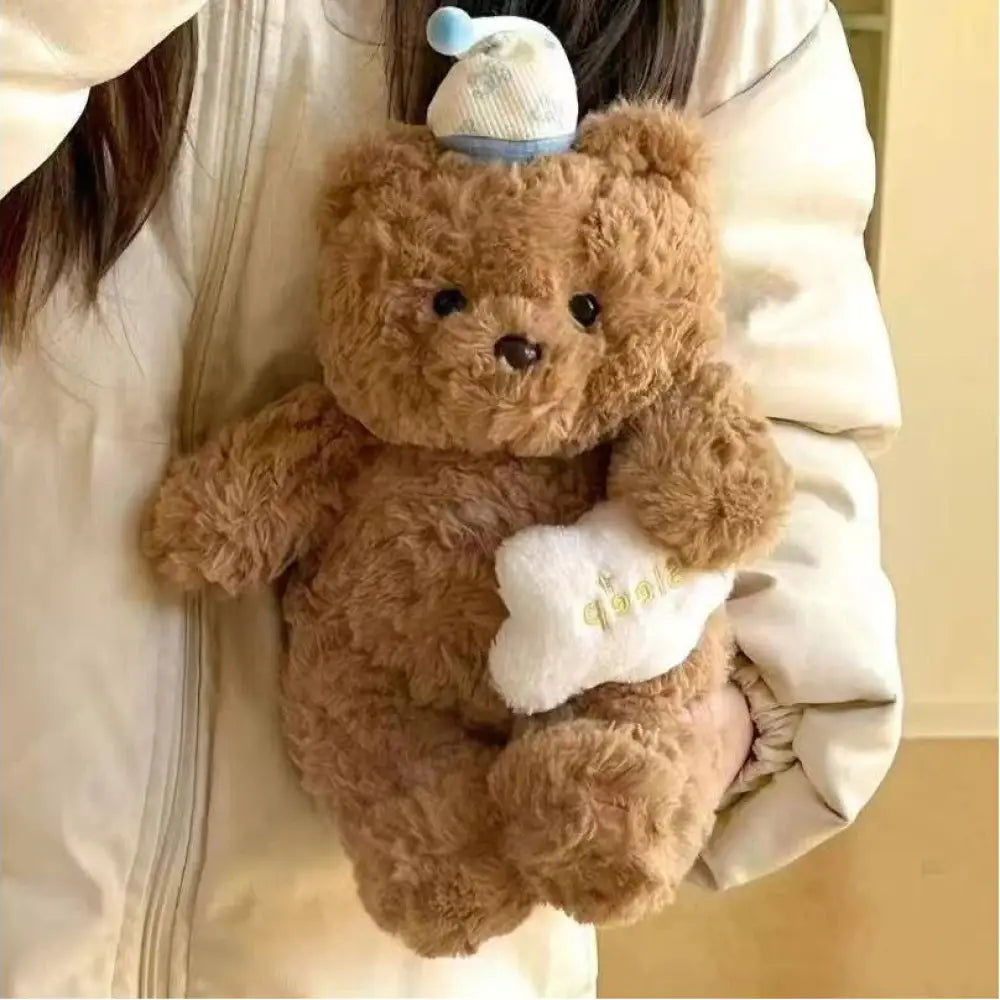 ふわふわ おやすみ くま ぬいぐるみ かわいい 柔らかい テディベア 毛布玩具 お誕生日プレゼント ID2850 タイプ① / 25cm