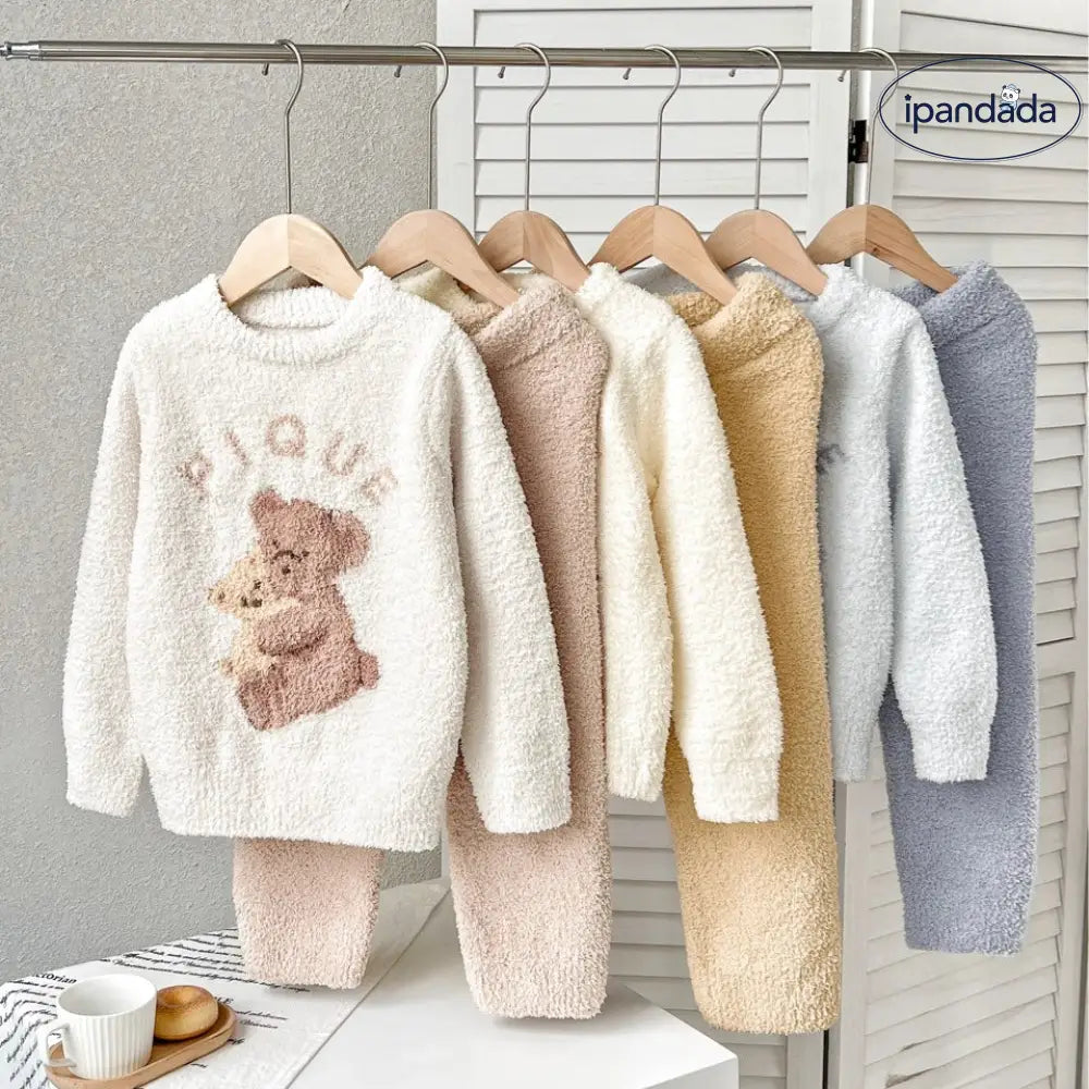 秋冬 フリース 親子 子供用 男女用 コアラ ライオン 小熊 ふわふわ ルームウェア パジャマ ID2690