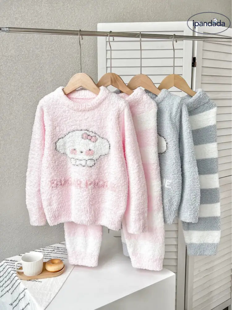 ふわふわ 子供 冬 バタフライ 犬 セットアップ 親子 ベビー フリース パジャマ セット 暖かい 柔らかい 保温 快適 おしゃれ ルームウェア 自宅用 リラックス ID2720