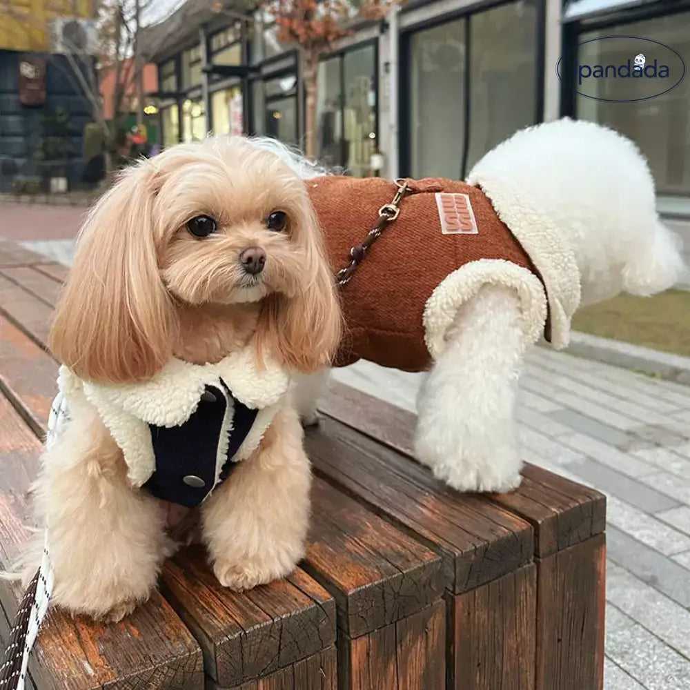 ふわふわベスト 犬服 秋冬服 ペットウェア ドッグウェア プードル テディドッグ グッズ 可愛い かわいい 着せやすい 防寒 ボタン ペット用品＞ウェア