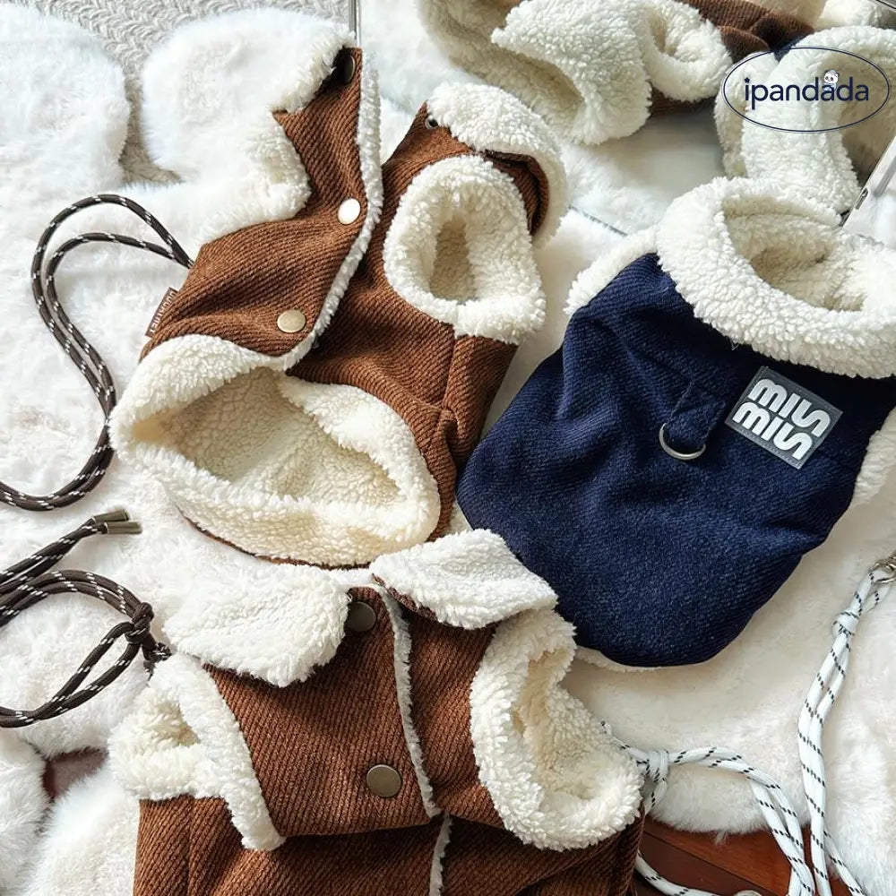 ふわふわベスト 犬服 秋冬服 ペットウェア ドッグウェア プードル テディドッグ グッズ 可愛い かわいい 着せやすい 防寒 ボタン ペット用品＞ウェア