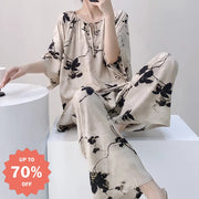 ID1729 ガーゼ パジャマセット タンクトップ＆パンツ 涼感 夏用 薄手 無地 タンクトップ コットンリネン ロングパンツ ショートパンツ ルームウェア