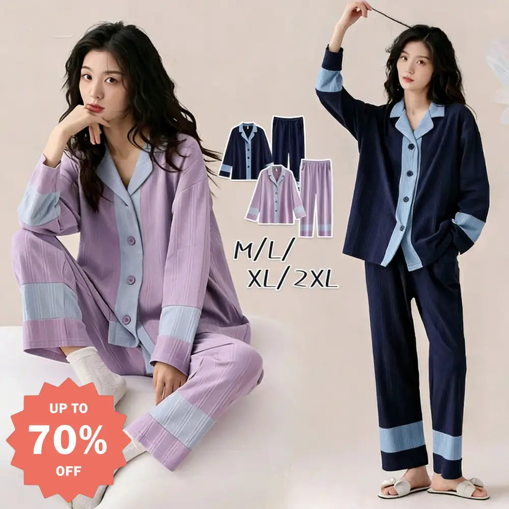 春秋 レディース パジャマ 綿 長袖 新作 大人 かわいい おしゃれ 柔らか 女性 コットン ルームウェア カジュアル 高級感 セットアップ ID4478 レディース＞セットアップ