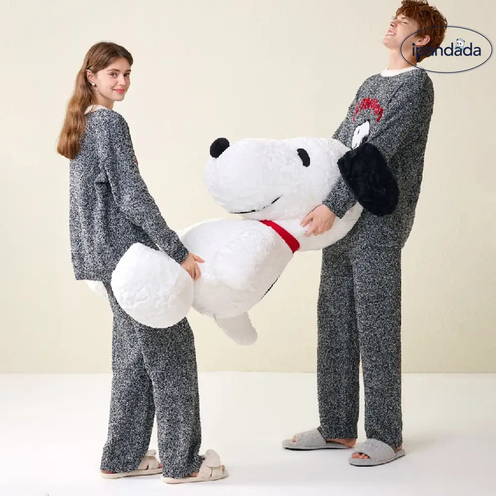 スヌーピー カップル パジャマ 秋冬 フリース 長袖 レディース メンズ フリース 冬 ルームウェア コーラルフリース ID3206