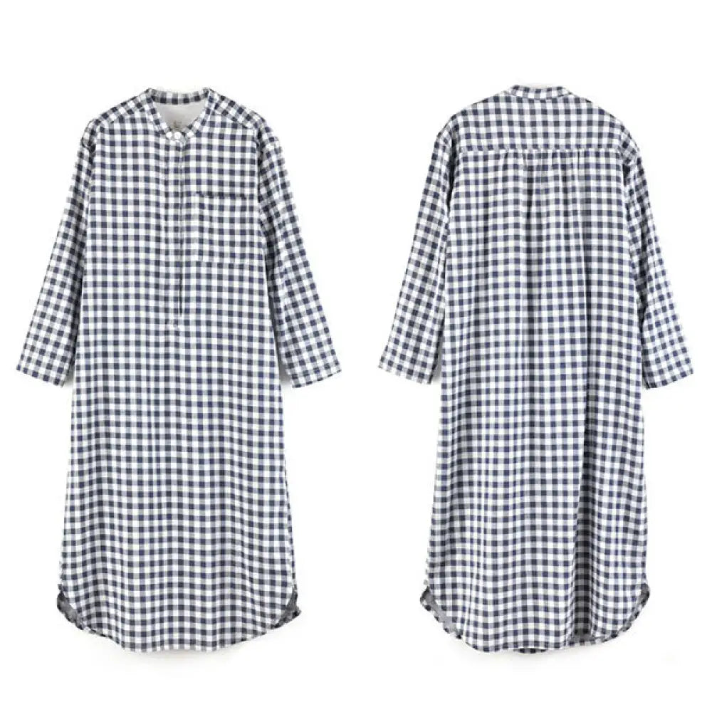 パジャマ ルームウェア ガーゼ ワンピース レディース 長袖 ナイトウエア ラウンドネック ルームワンピース ダブルガーゼ インナー 綿100% 寝間着 部屋着 寝間着 ストライプ ゆったり リラックス 太め 快適 快眠 通気性 汗取り