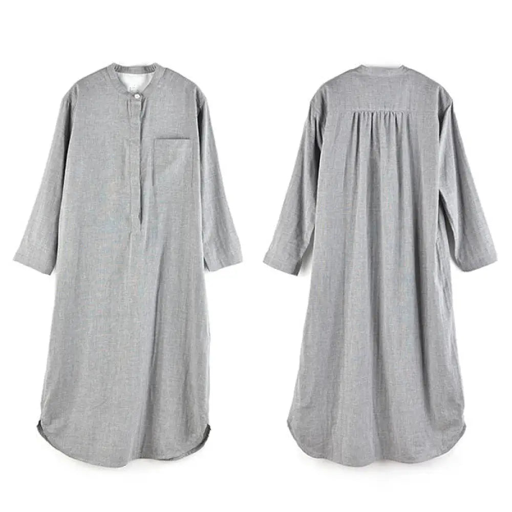 パジャマ ルームウェア ガーゼ ワンピース レディース 長袖 ナイトウエア ラウンドネック ルームワンピース ダブルガーゼ インナー 綿100% 寝間着 部屋着 寝間着 ストライプ ゆったり リラックス 太め 快適 快眠 通気性 汗取り