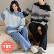 カップル用 パジャマ コーラルフリース レディース 長袖 保温 セット カジュアル メンズ ID3498