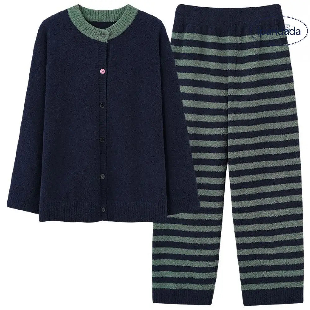 カップル用 パジャマ ペア お揃い 暖かい 長袖 冬用 レディース ルームウェア 保温 カジュアル 厚手 メンズ セットアップ ID3856 コーディネート＞ペアルック