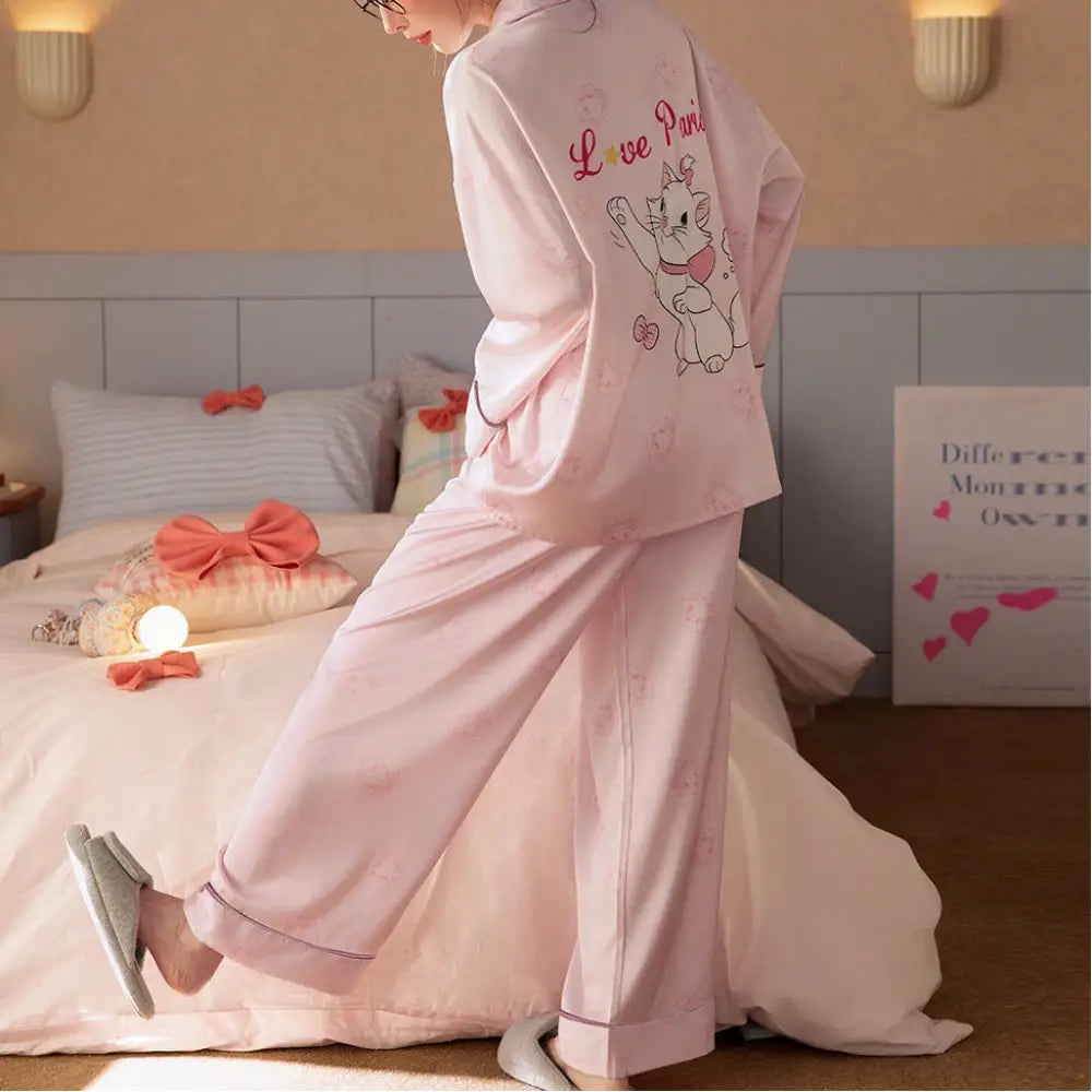 【ギフト】マイメロディ パジャマ レディース 春夏 長袖 リラックス ルームウェア セット 上下セット セットアップ パジャマ 部屋着 寝間着 ID4312 レディース＞セットアップ