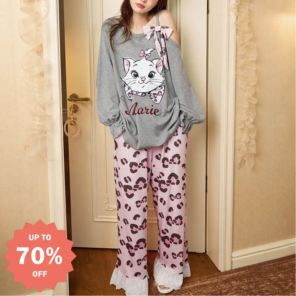 【ギフト】マイメロディルームウェア レディース リラックス 大人可愛い プレゼント パジャマ レディース 春秋 綿 長袖 ルームウェア ID4319 写真通り / M レディース＞セットアップ