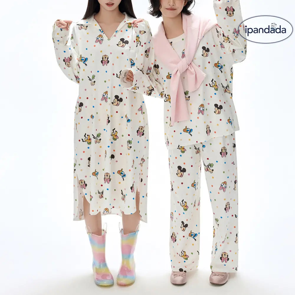 モダール コットン カートゥーン 可愛い プルオーバー 長袖 大人 かわいい おしゃれ パジャマ ルームウェア 二点セット 女性 春秋 ID4360 レディース＞セットアップ