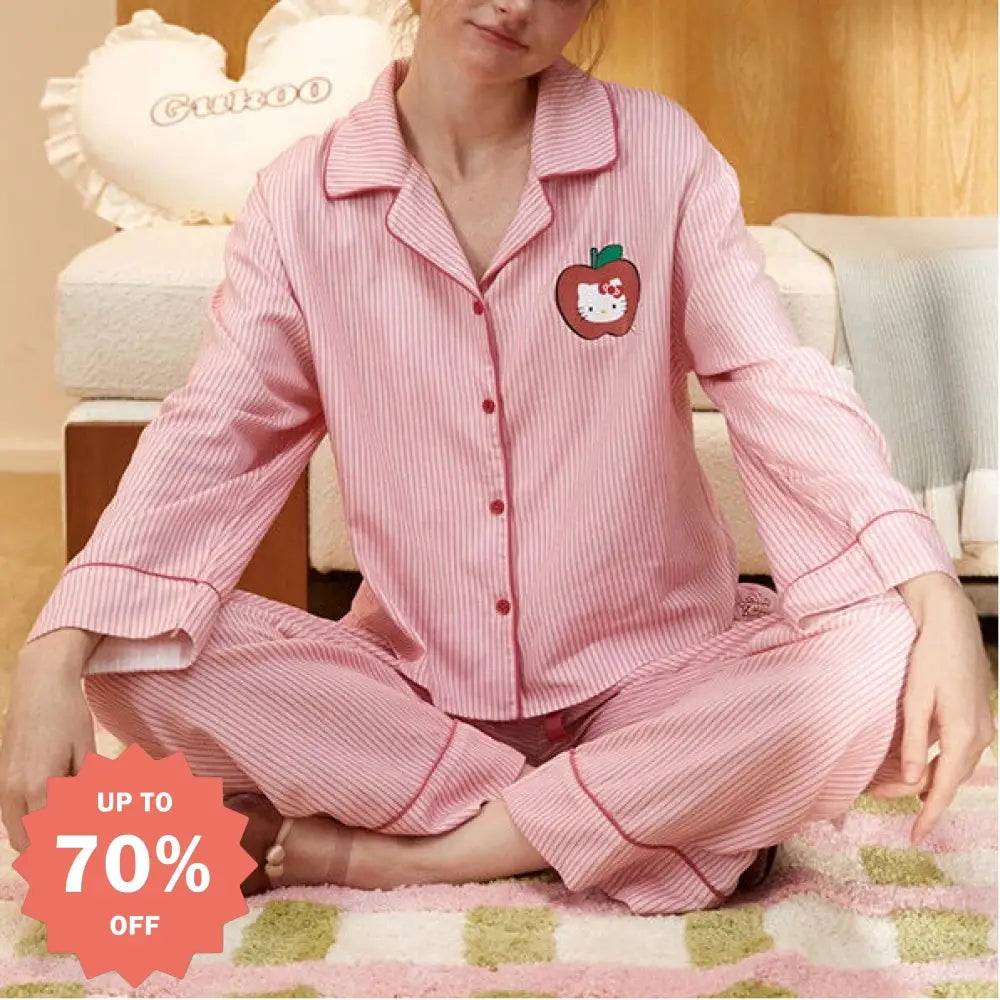 パジャマ レディース 春秋用 2点セット 長袖 長ズボン 新作 ナイトウェア かわいい 可愛い コットン 快適 セット ID3803 レディース＞セットアップ