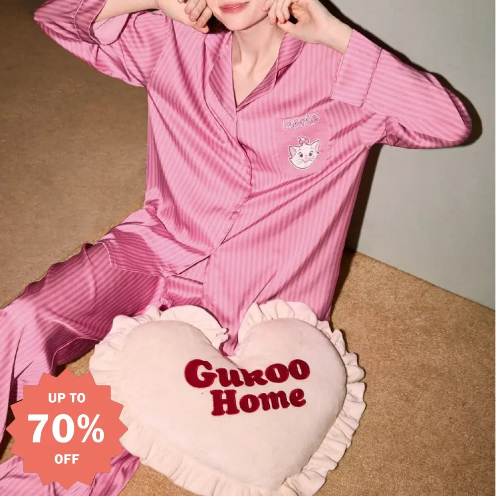 パジャマ レディース パジャマセット マリーキャット アイスシルク ルームウェア ストライプ 快適 セットアップ ID3816