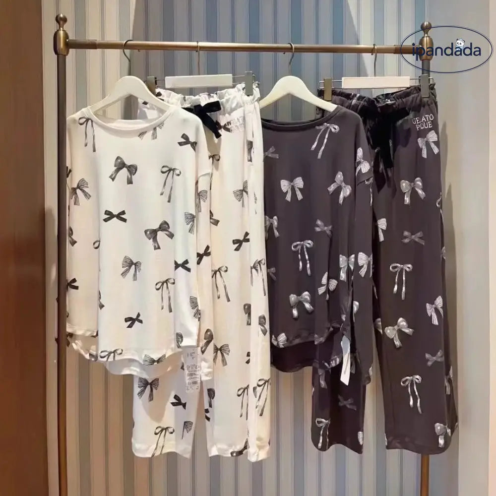 新作 パジャマ レディース ストレートシルエット リボン ベルベット 紐結び セットアップ ルームウェア ホームウェア 可愛い 大人可愛い ゆったり 着心地 保温 春 ID3833 レディース＞セットアップ