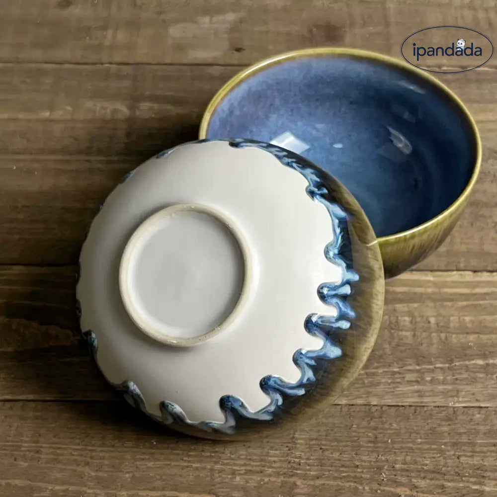 ID1501 ご飯茶碗 陶器 家庭用 陶変釉面 小鉢 デザートボウル ヴィンテージ 食器 和食器 おしゃれ 茶碗 変形削りお好み丼