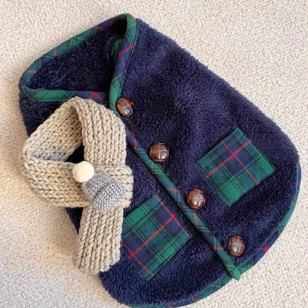 ゴールデン・レトリーバー 中大型犬 お祝い 秋冬 2足 ベスト 犬服 猫用 ペット衣服 ペット用品 ID2505 ネイビー / XS