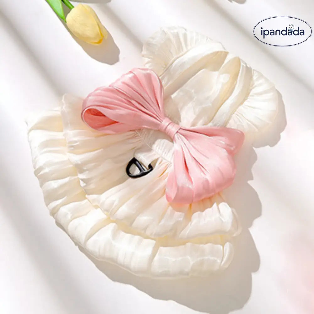 ID1363 光沢シフォン プリンセスドレス 薄手軽量 通気性抜群 ふんわり肌触り 子猫・ラグドール対応 抗菌 洗える おしゃれ かわいい