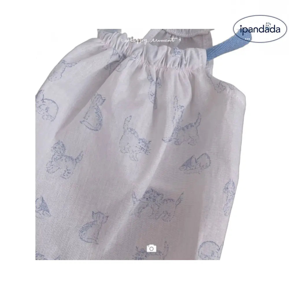 ID1357 韓国風 綿100% ストラップ付き ビション対応 ホームドレス 薄手軽量 ふわふわ肌触り 通気性抜群 抗菌 おしゃれ かわいい