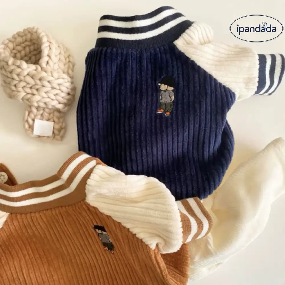 韓国風 犬用 野球ジャケット ペットジャケット テディ用 服 ビション フリーゼ ポメラニアン 小型犬 キャット用 秋冬用 保温ジャケット ID2081