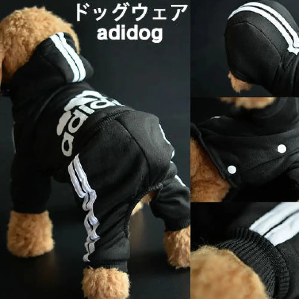 7色展開ドッグウェア 犬服 暖かい 冬服 アディドッグ adidog ペット服 小型犬 パーカー お散歩 オーバーオール 裏起毛 ペット用品＞ウェア