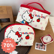 ハローキティ 刺繍 メイクポーチ レディース 大容量 携帯性 高級感 外出用 化粧品 収納バッグ ID3832