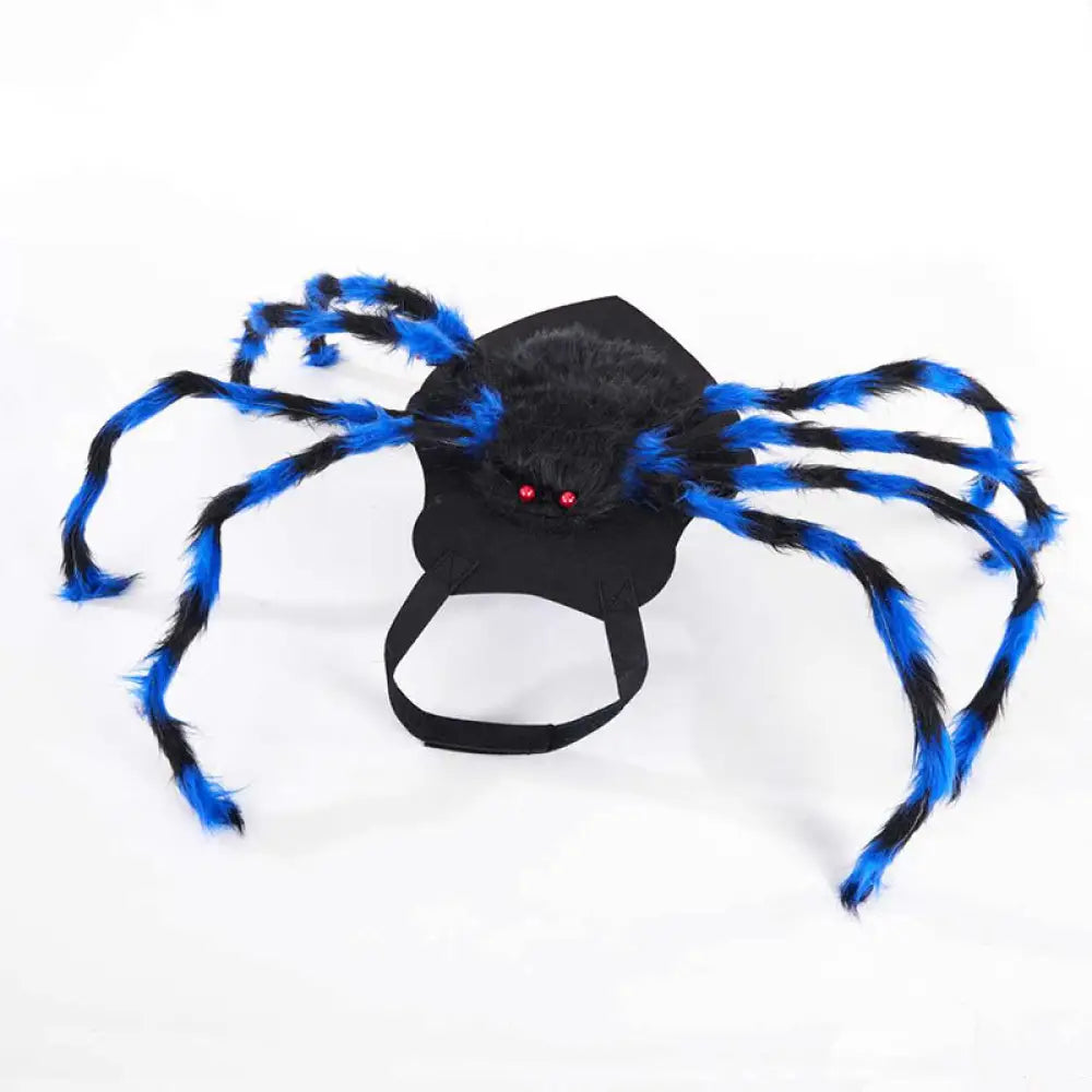 ハロウィン ペット コスチューム 面白い クモ バックパック 創造的 ネコ 犬 大小犬 パーティー 装飾 ペットウェア ID2748 ブルー / 106*40*26cm