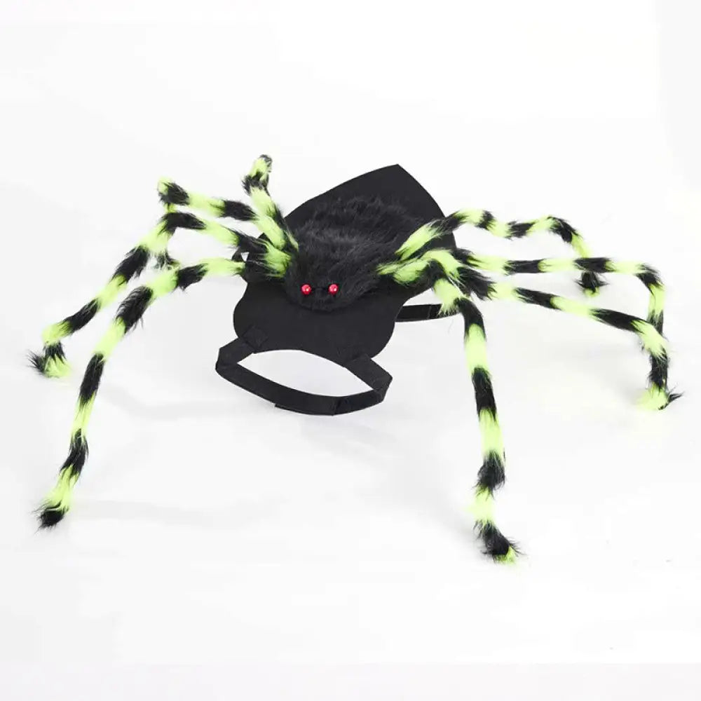 ハロウィン ペット コスチューム 面白い クモ バックパック 創造的 ネコ 犬 大小犬 パーティー 装飾 ペットウェア ID2748 グリーン / 106*40*26cm