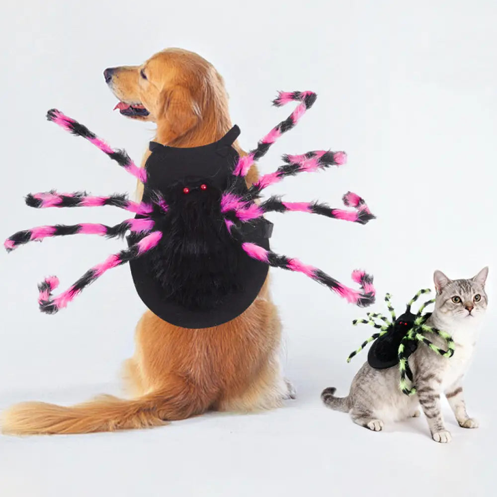 ハロウィン ペット コスチューム 面白い クモ バックパック 創造的 ネコ 犬 大小犬 パーティー 装飾 ペットウェア ID2748